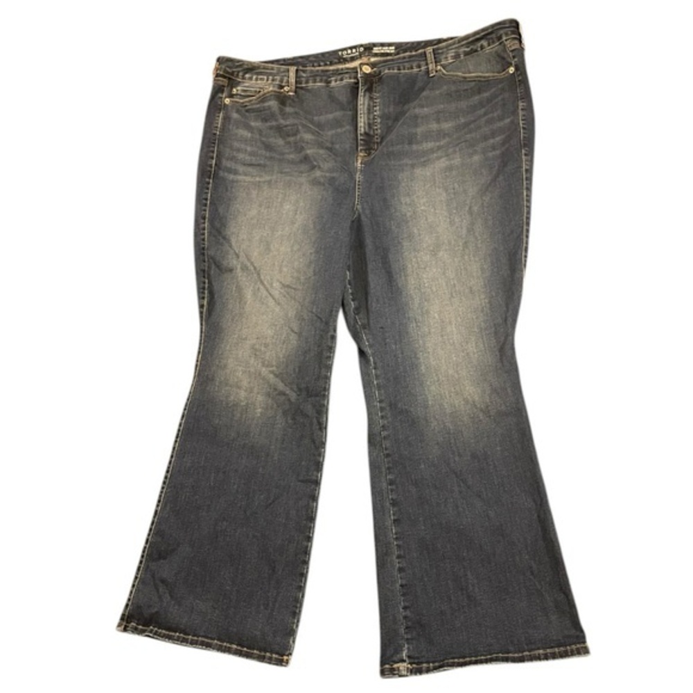 Size 28 30 Torrid Jeans Blue Denim Pants Trio Fit Slim Boot Limitless Stretch